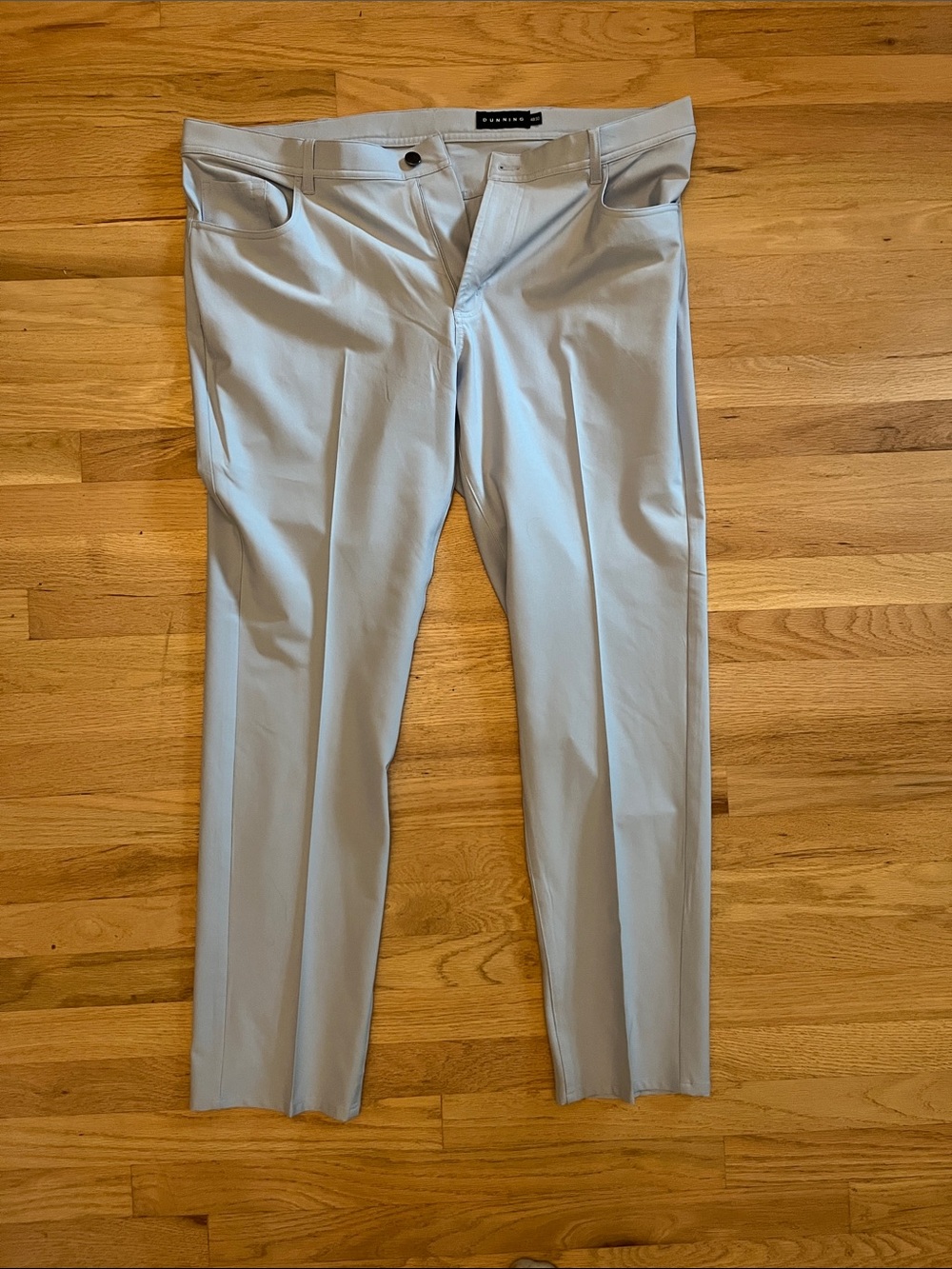 Dunning Light blue Slim performance Pants for Men
